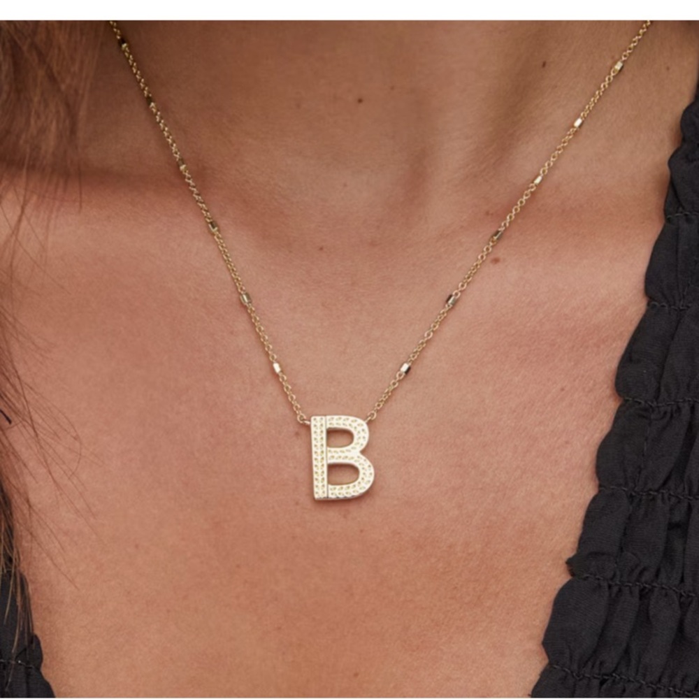 Kendra Scott B Gold Initial Necklace